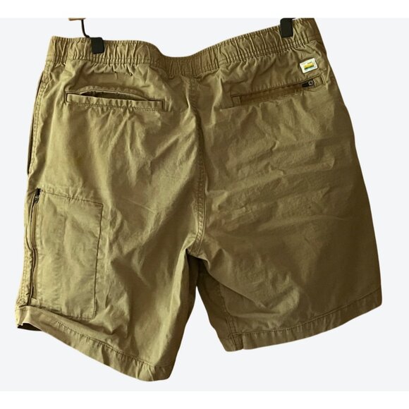 Vuori Men's Large Drawstring Ripstop Shorts Muted Tan 32" x 8" - Picture 3 of 4